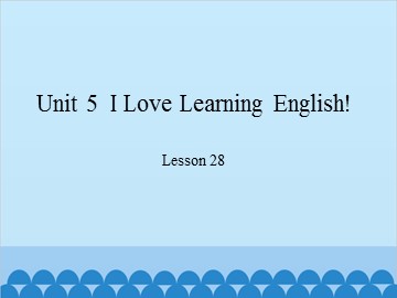 Unit 5  I Love Learning English!-Lesson 28_课件1