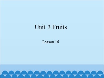 Unit 3 Fruits Lesson 16_课件1