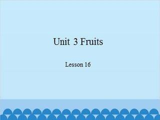 Unit 3 Fruits Lesson 16_课件1