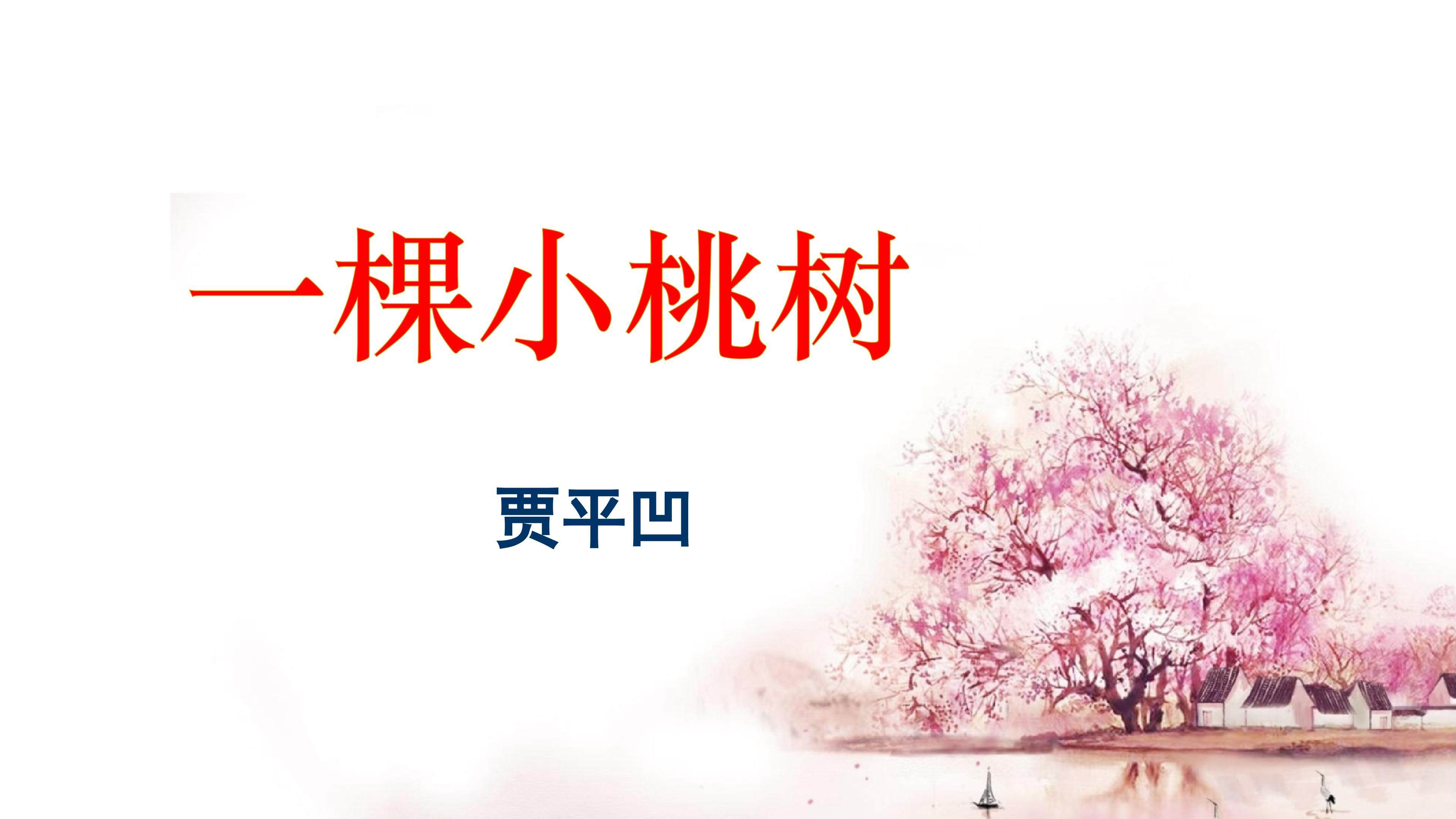 一棵小桃树