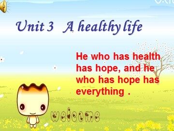 Unit 3 A healthy life