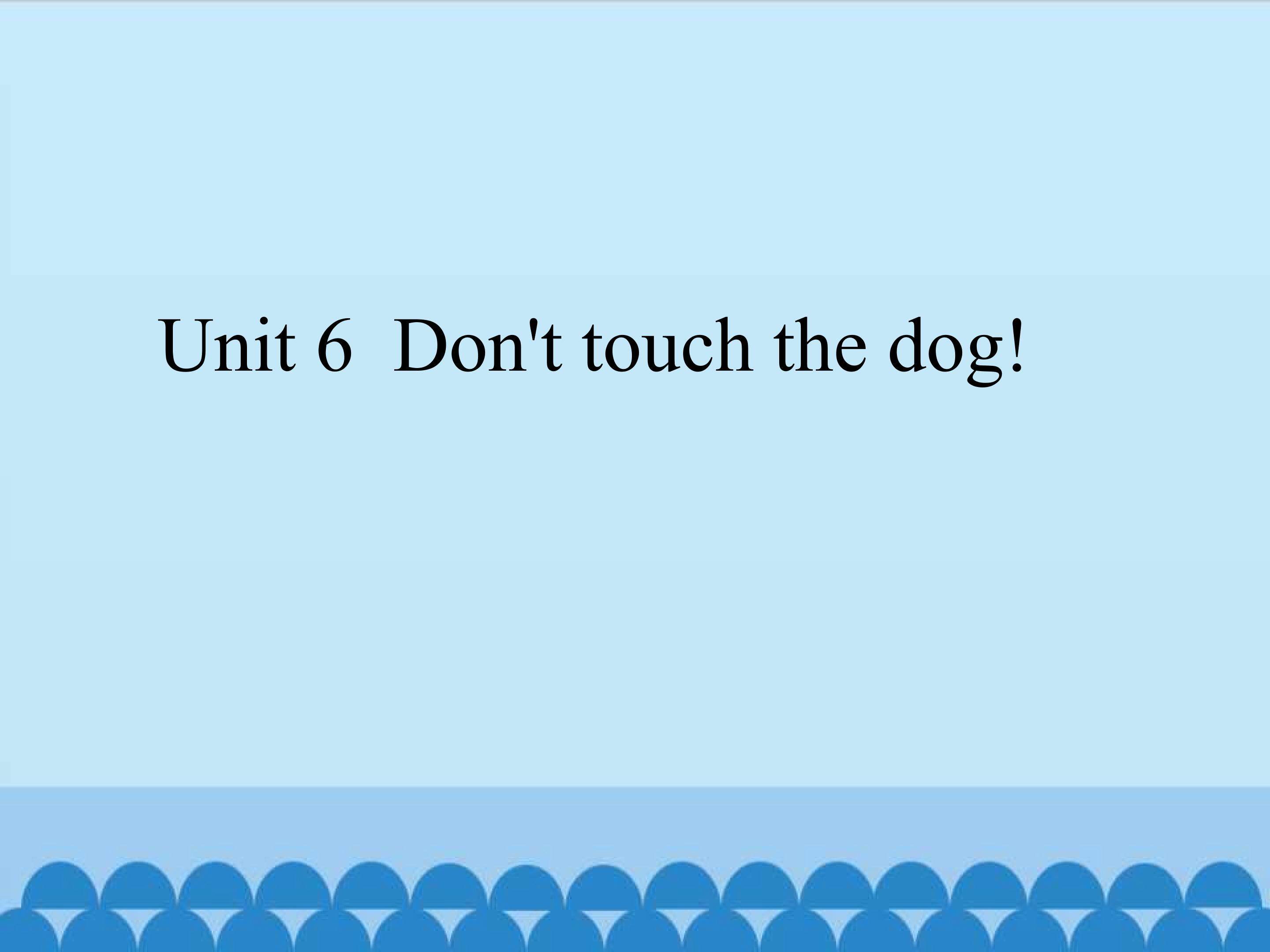 Module C Unit 6 Don‘t touch the dog!