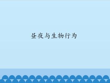 昼夜与生物行为_课件1