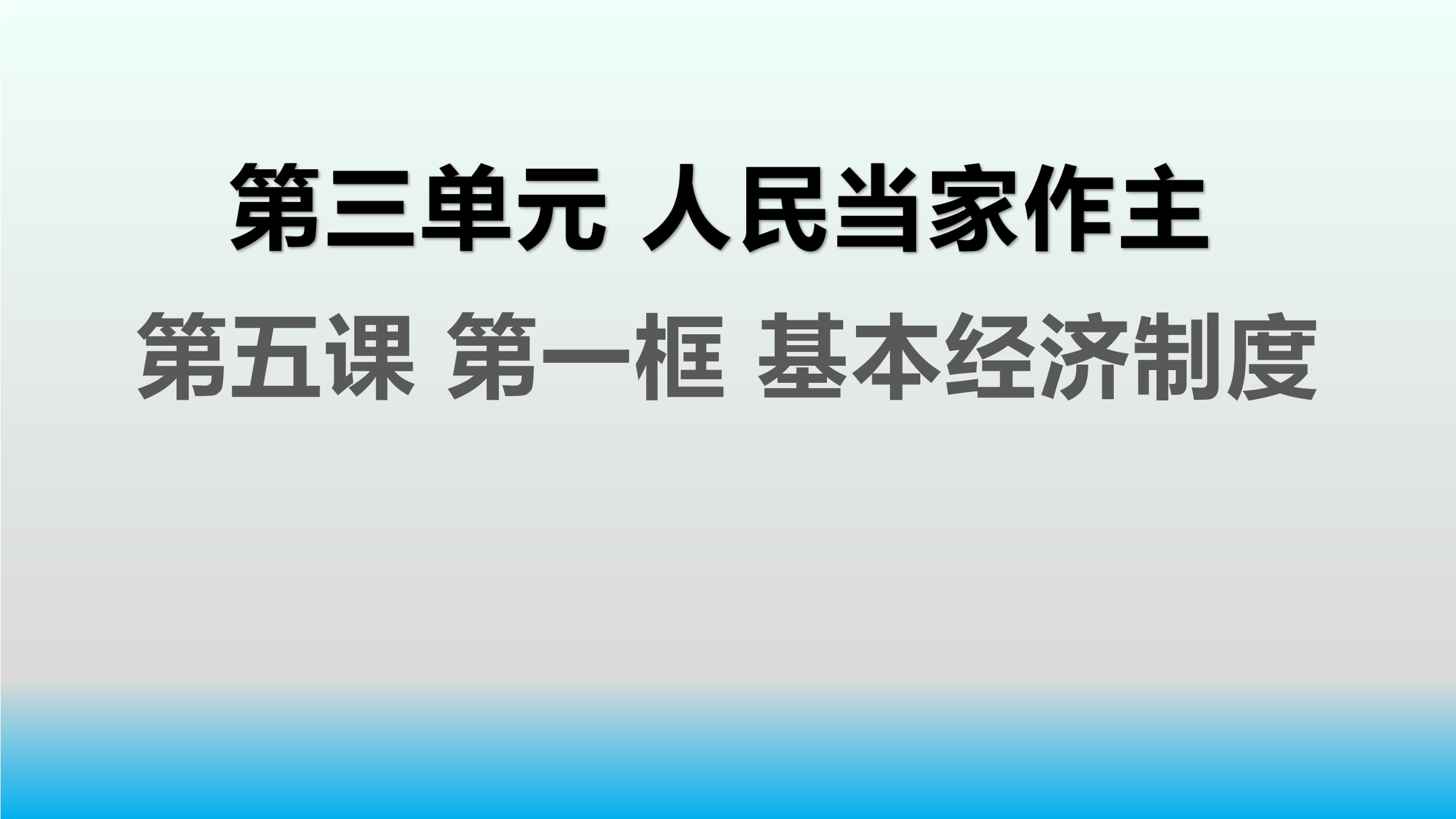 我国基本的经济制度