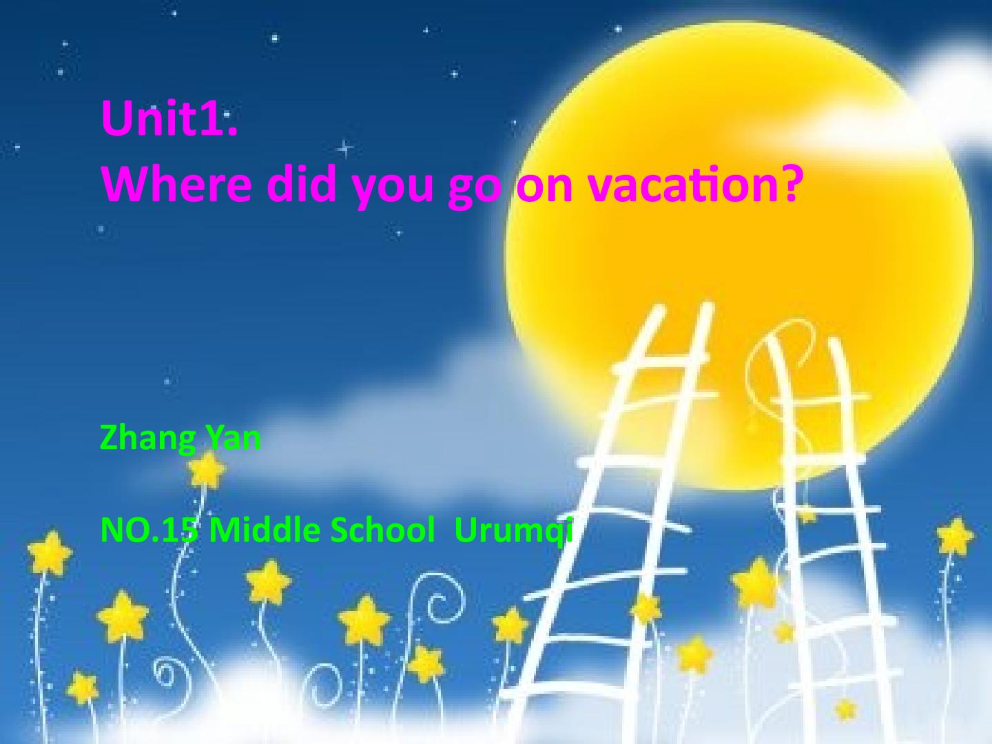 where did you go on vacation?  B writing