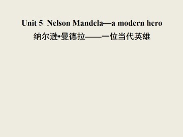 Nelson Mandela - a modern hero_课件28