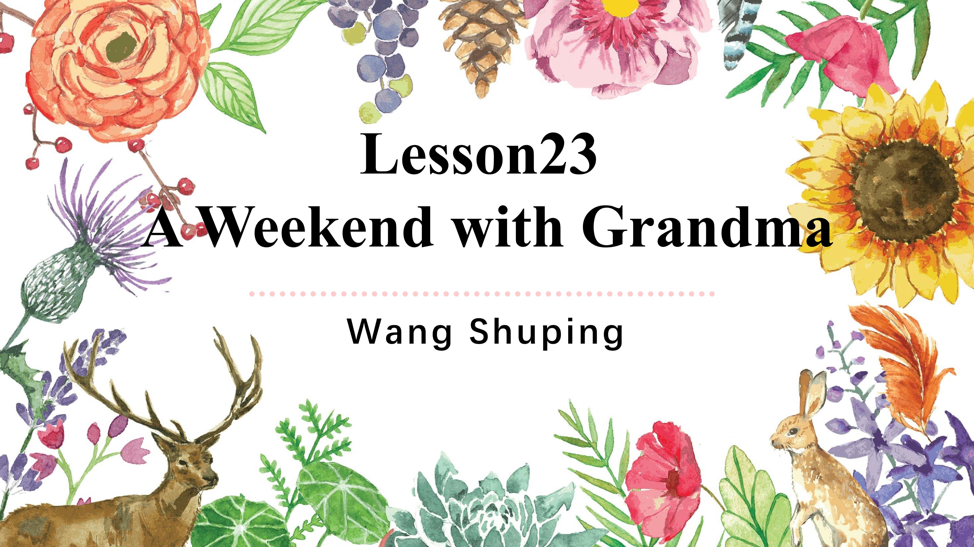 Lesson23 A weekend with Grandm