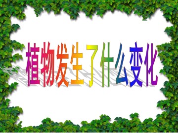 植物发生了什么变化_课件1