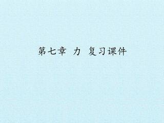第七章 力 复习课件