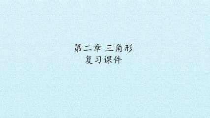 第二章  三角形  复习课件