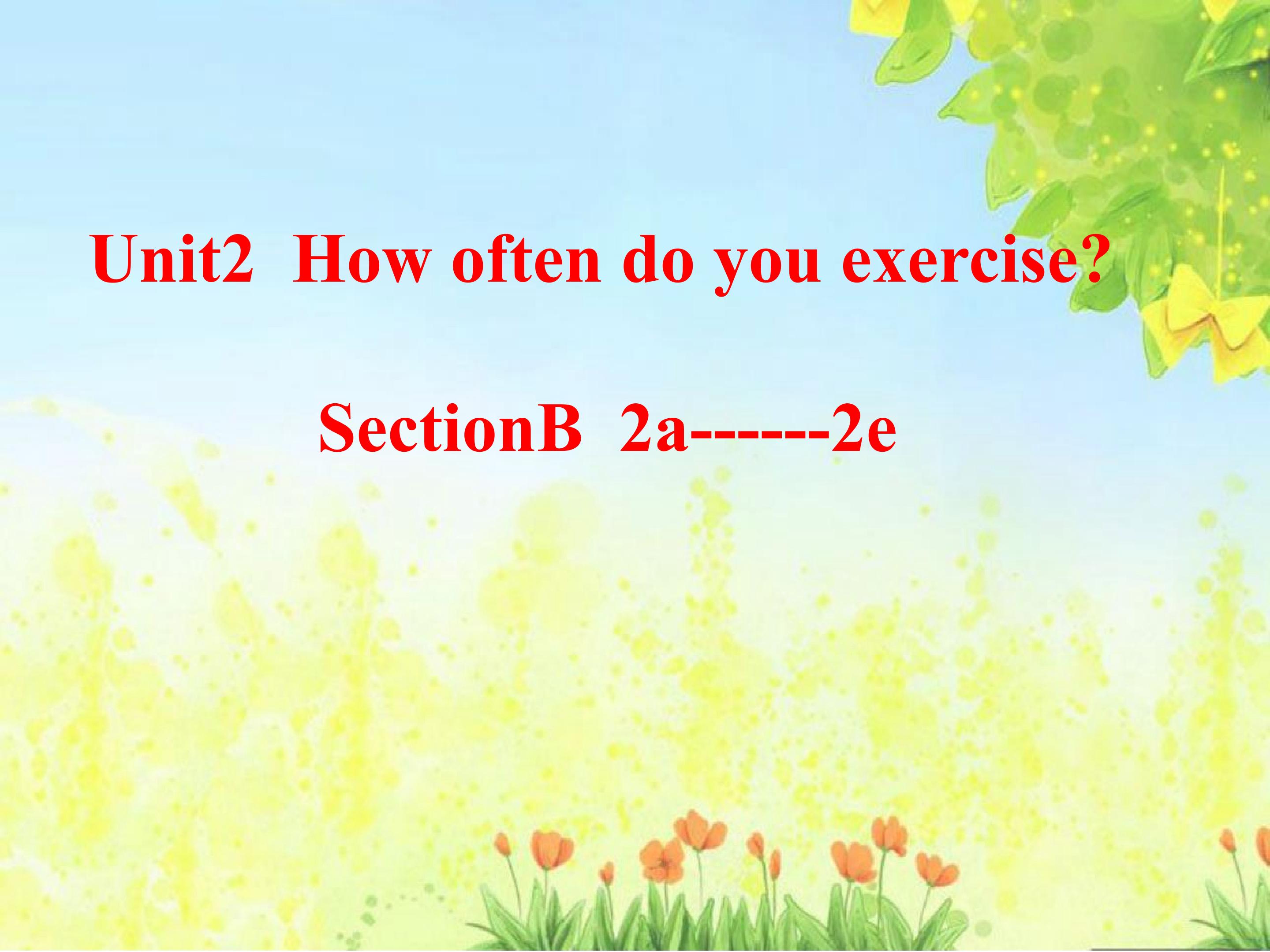 Unit2 How often do you exercise?