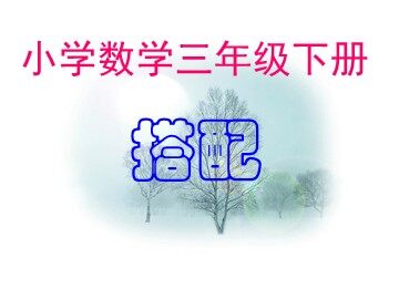 8 数学广角——搭配（二）