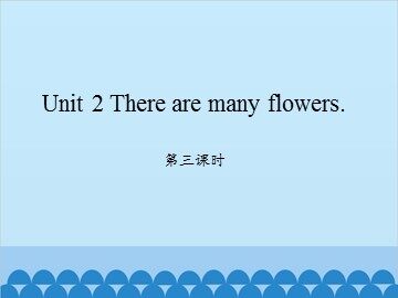 Unit 2 There are many flowers. 第三课时_课件1