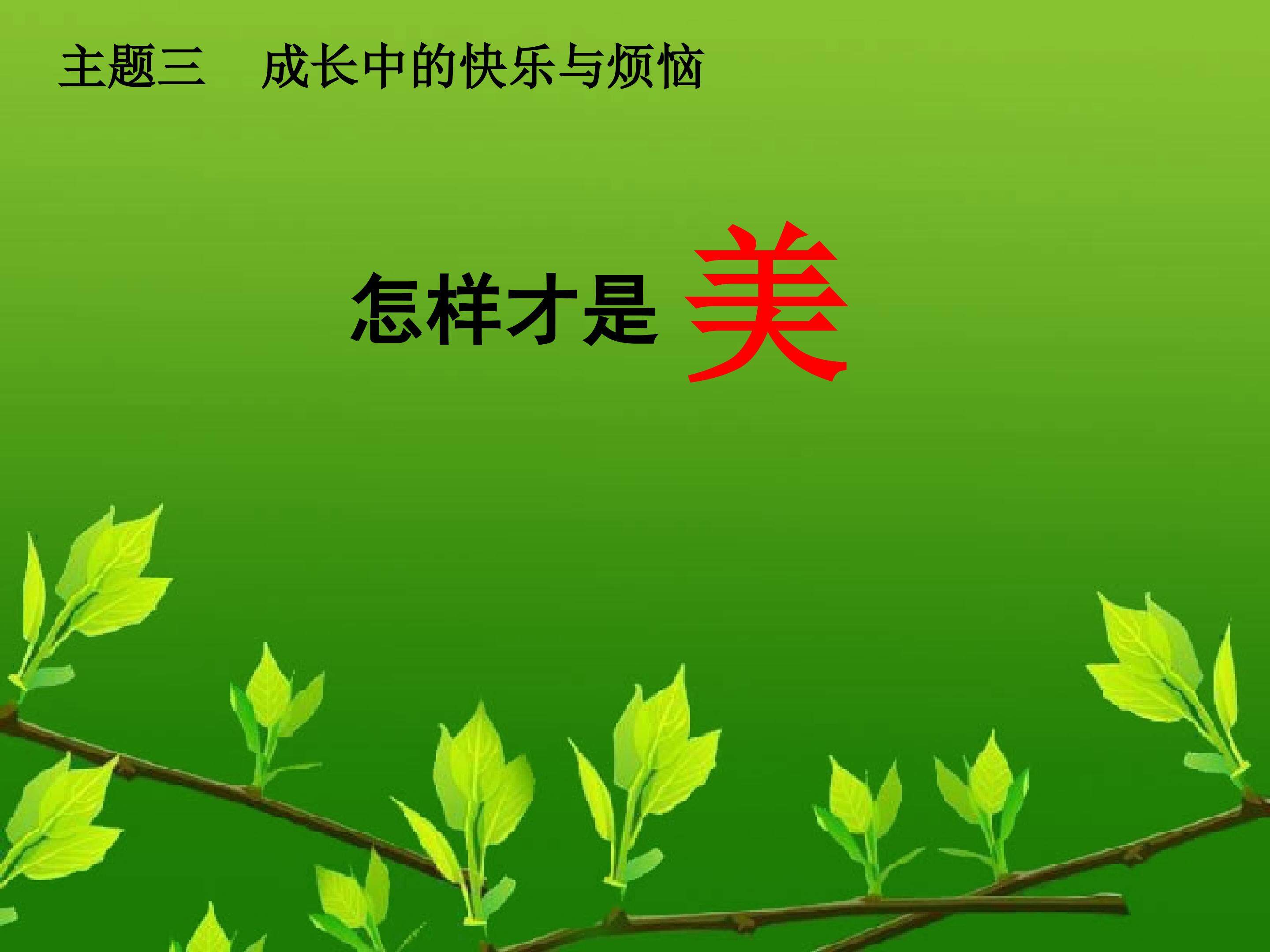 《怎样才是美》
