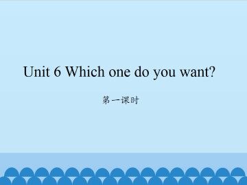 Unit 6 Which one do you want?-第一课时_课件1