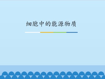 细胞中的能源物质_课件1
