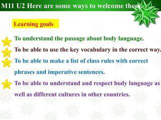 Unit 2 Here are some ways to welcome them.