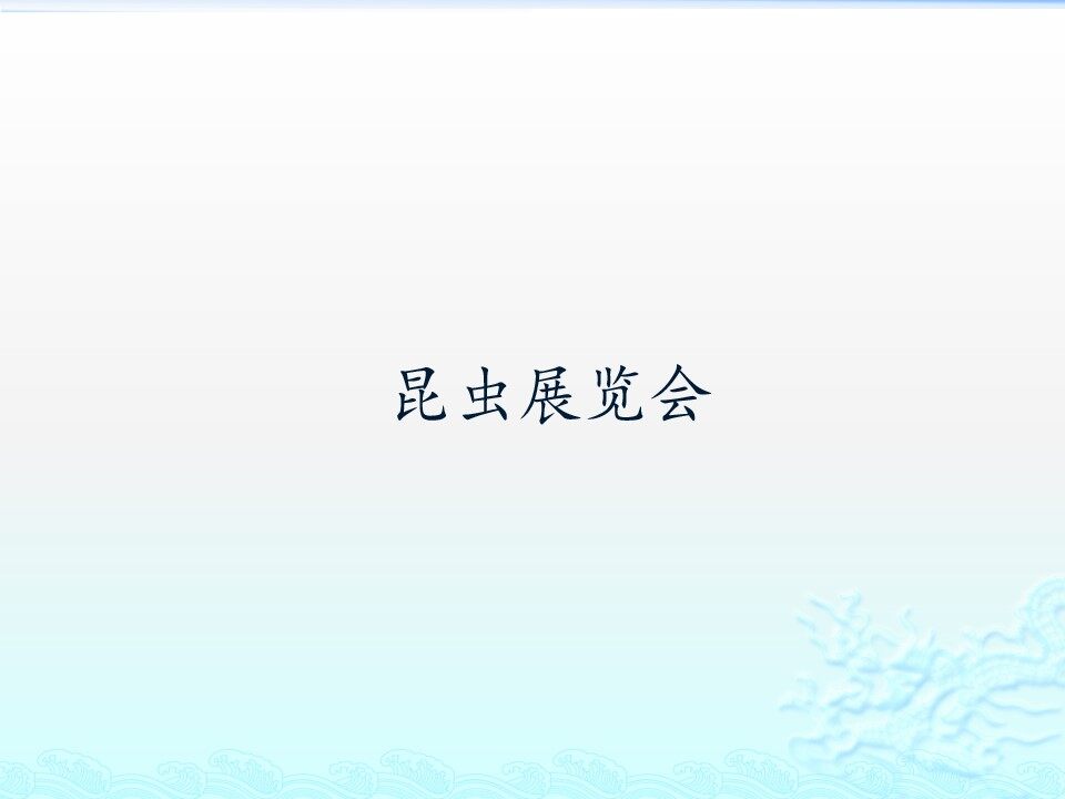 昆虫展览会_课件1