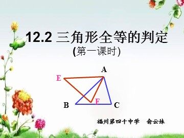 三角形全等的判定(第1课时)