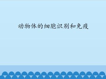动物体的细胞识别和免疫_课件1