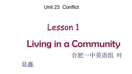 Lesson 1 Living in a Community