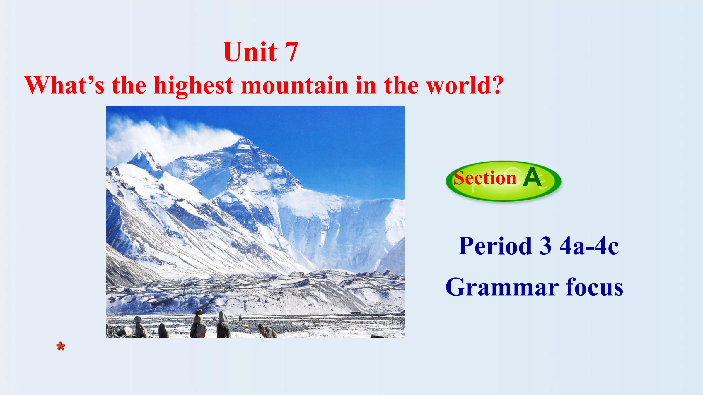 What’s the highest mountain in the world