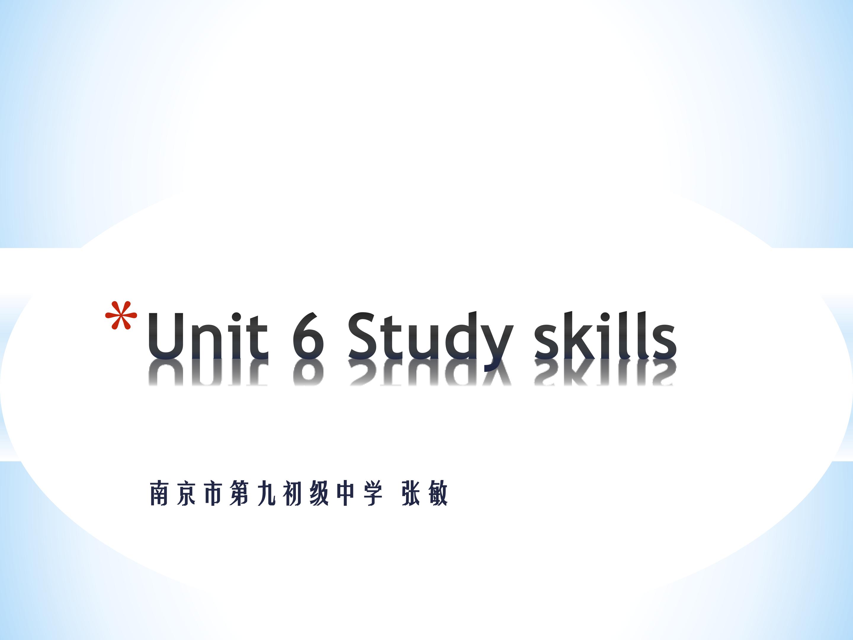Unit 6 Study skills