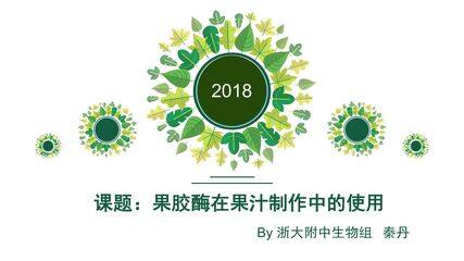 果汁中的果胶和果胶酶(课时二)课件