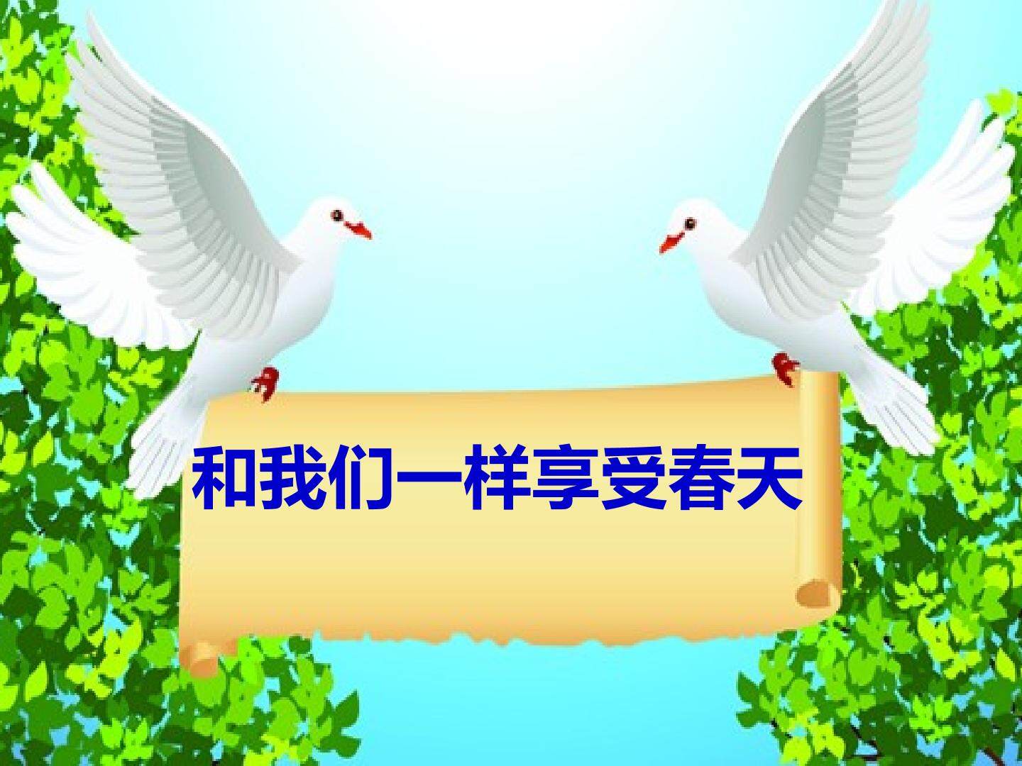 和我们一样享受春天