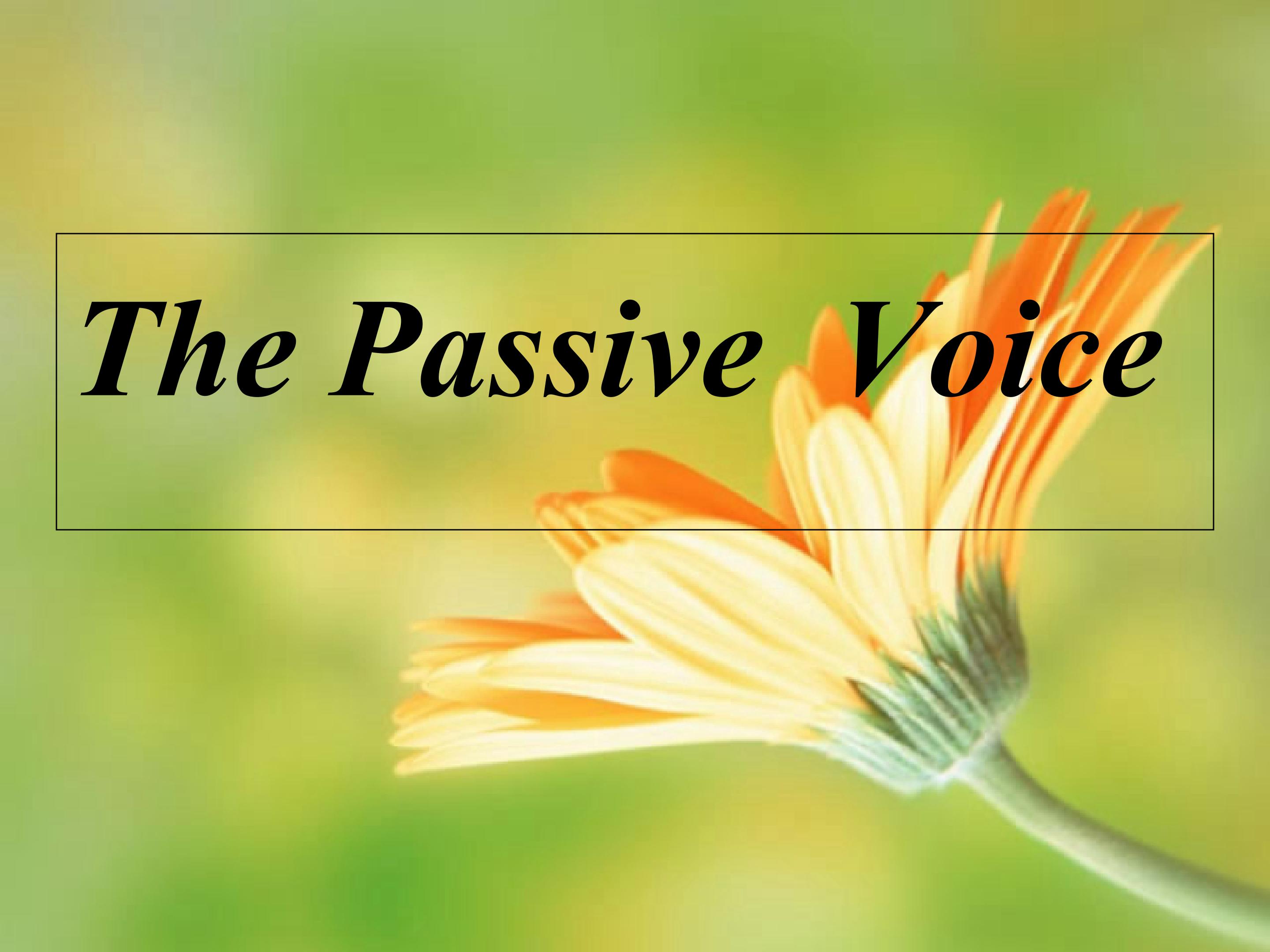 The passive voice