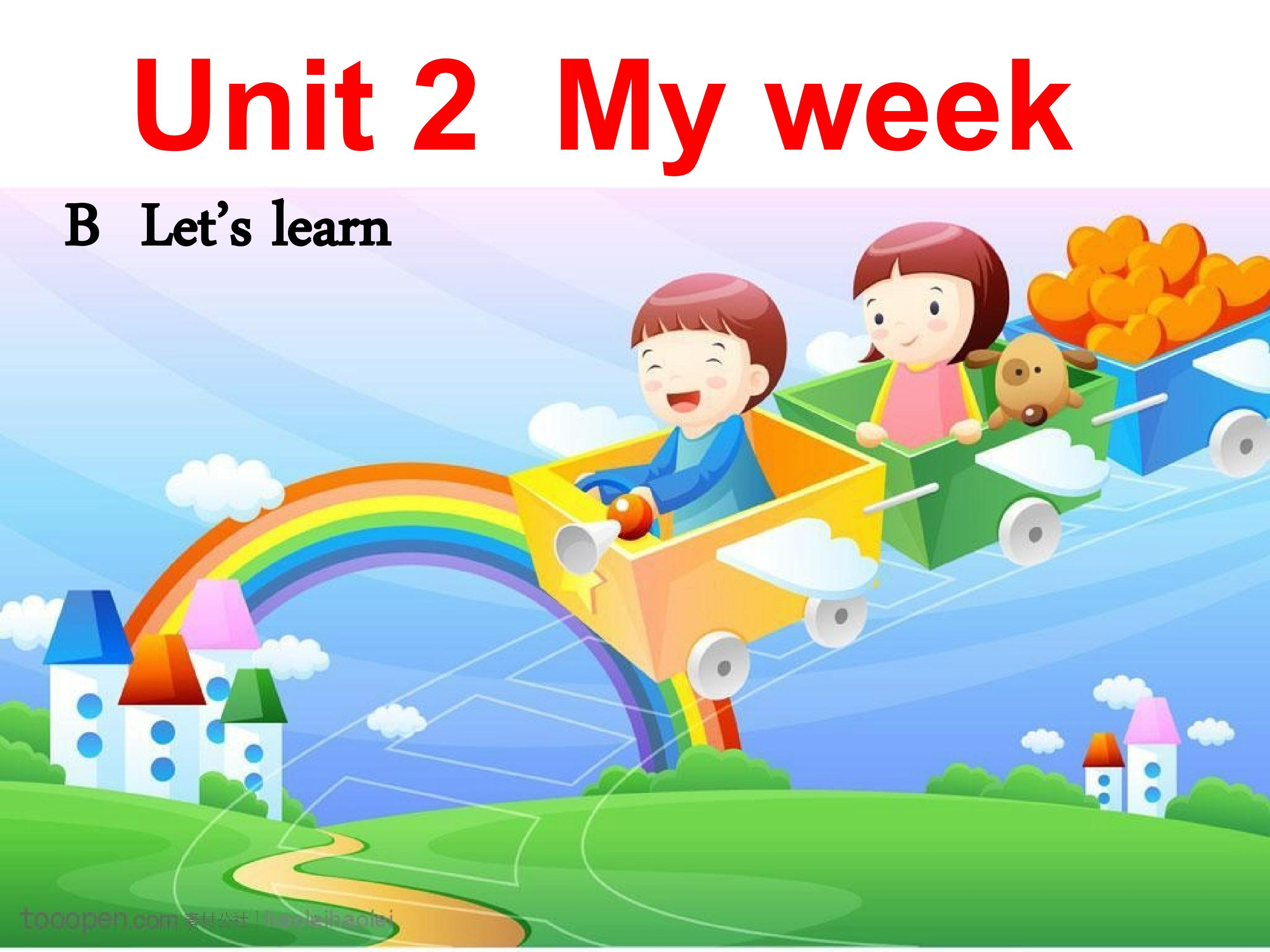 PEP人教版五年级上册Unit 2 My week B.Let's learn