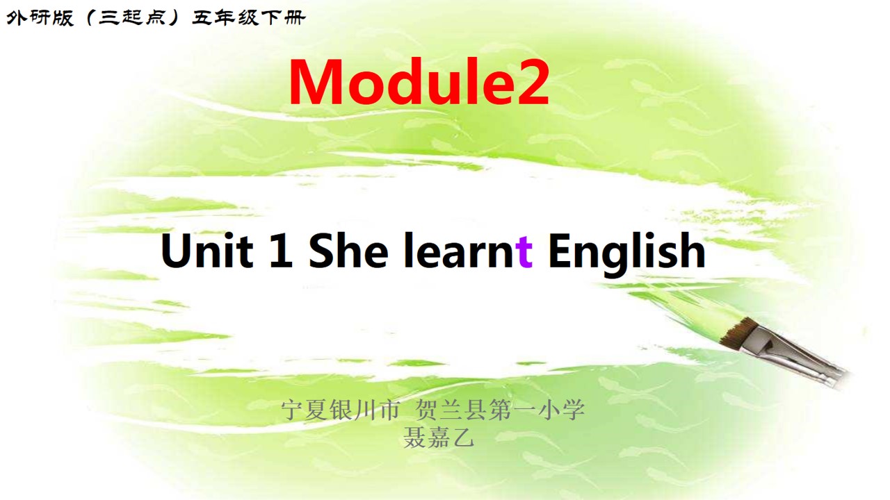 She learnt English课件