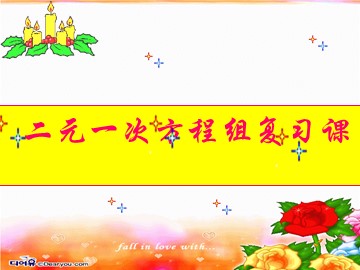 二元一次方程组复习课（平行班）