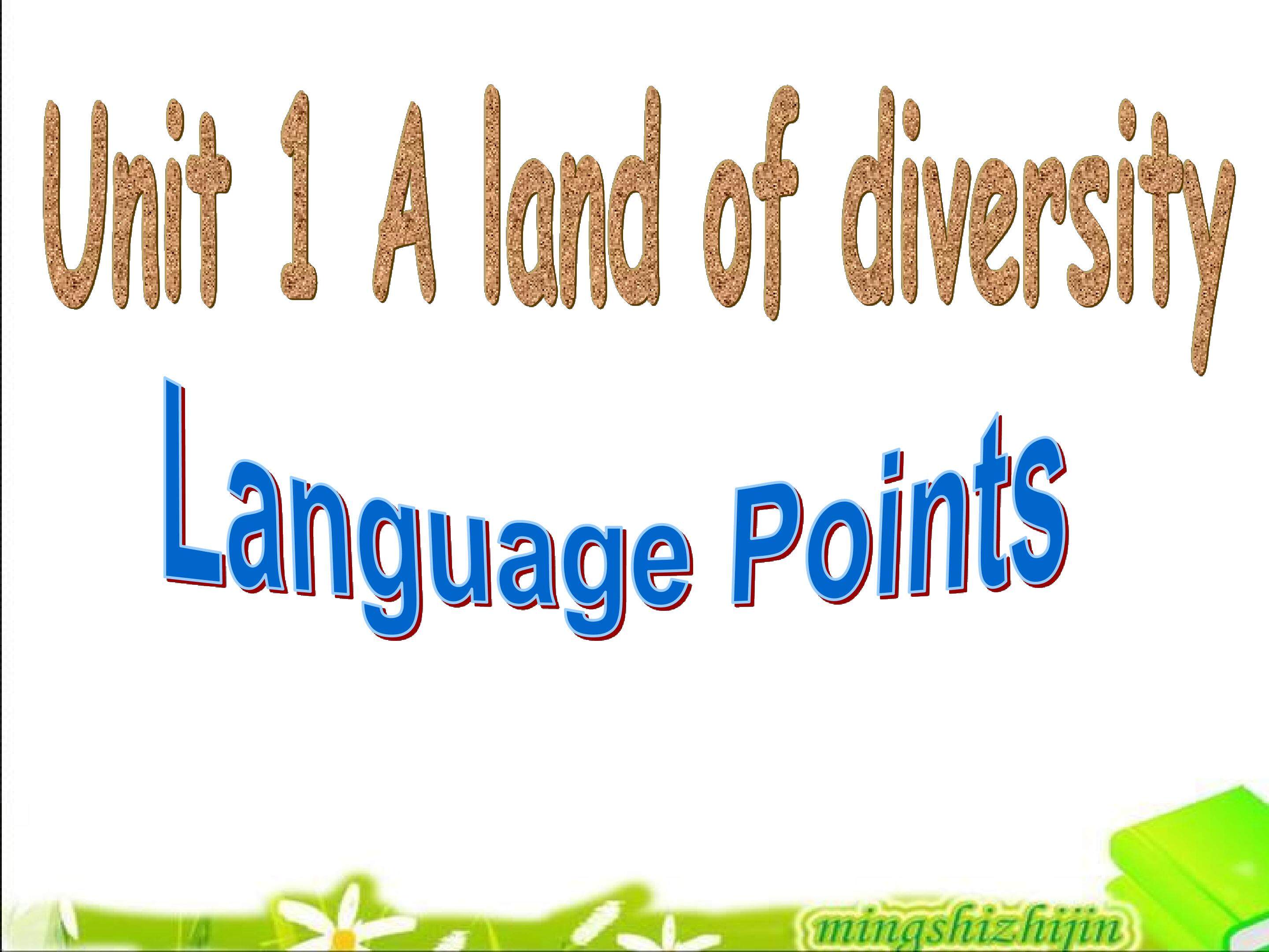 Book8 Unit1 Language points