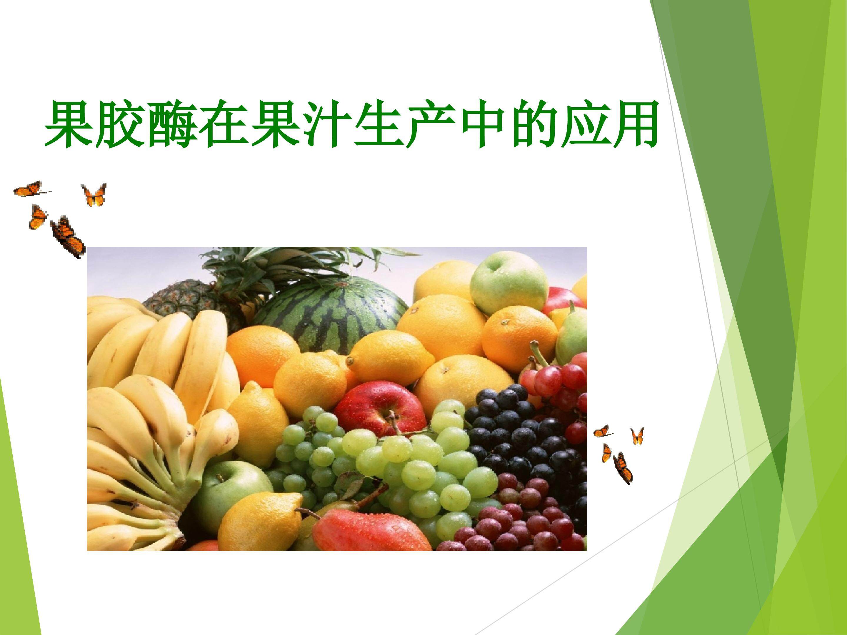 果胶酶在果汁生产中的作用_课件1