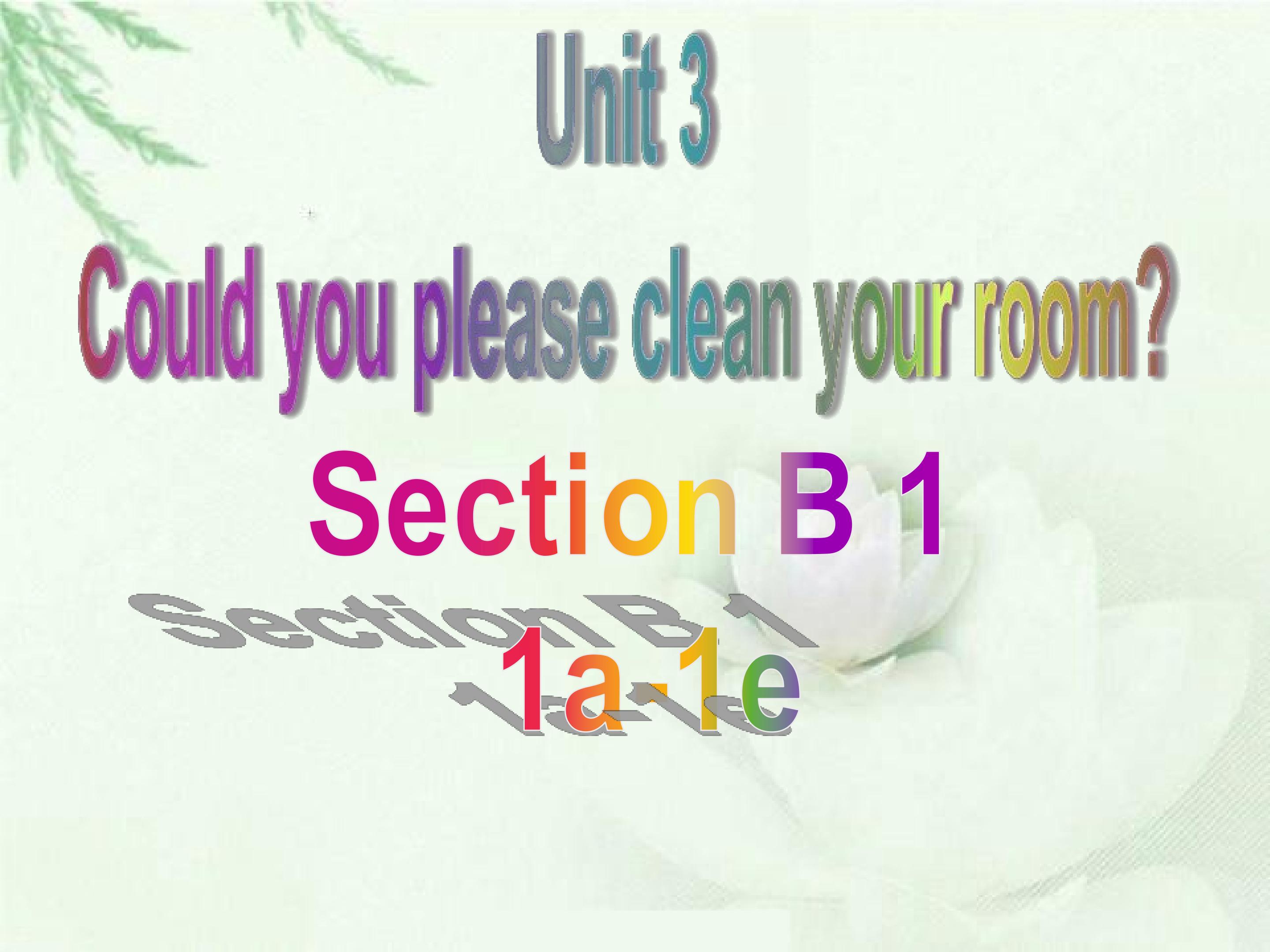 Could you please clean your room？