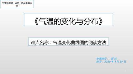 气温变化曲线图的阅读方法