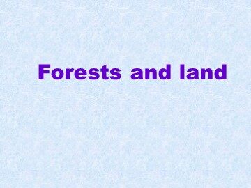 Forests and land_课件1