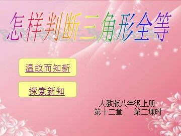 信息技术应用   探究三角形全等的条件