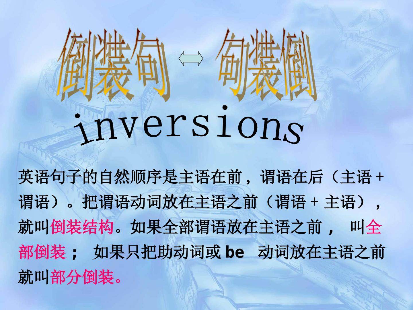 倒装句的讲解