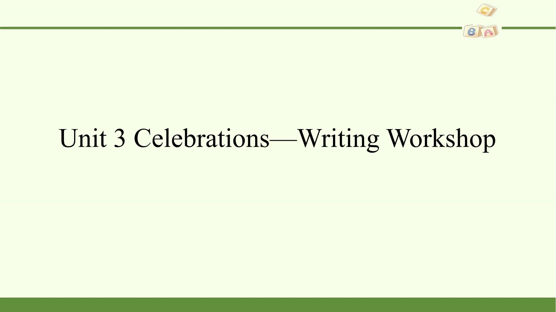 Writing Workshop—An Event Description