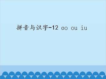 拼音与识字-12 ɑo ou iu_课件1