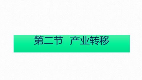 第二节 产业转移——以东亚为例