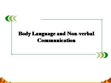 Body Language and Non-verbal Communication_课件7