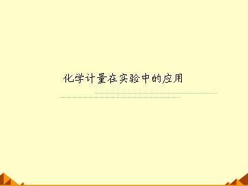 化学计量在实验中的应用_课件58