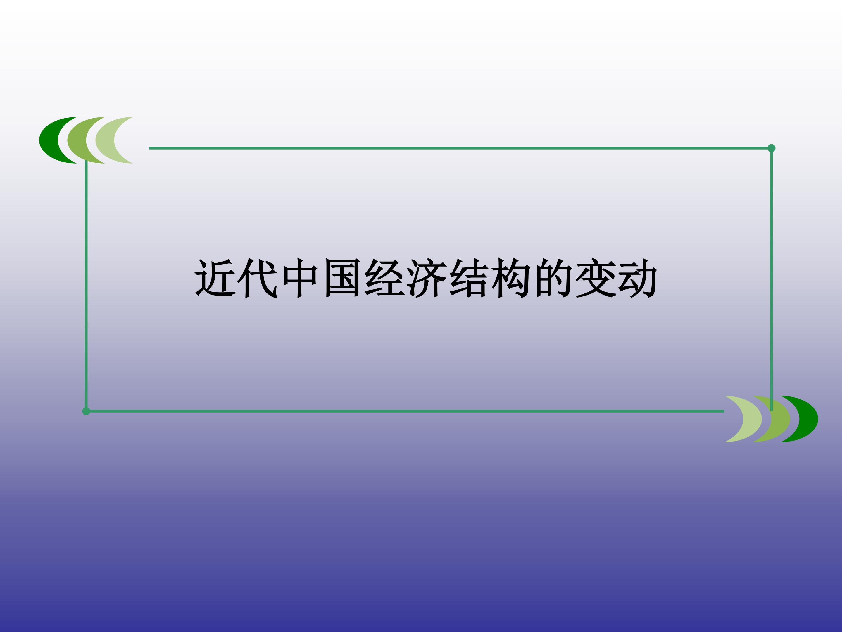 近代中国经济结构的变动_课件1