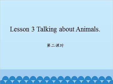 Lesson 3  Talking about Animals 第二课时_课件1