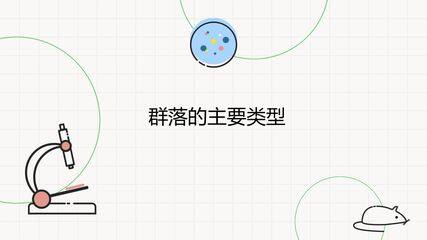 群落的主要类型