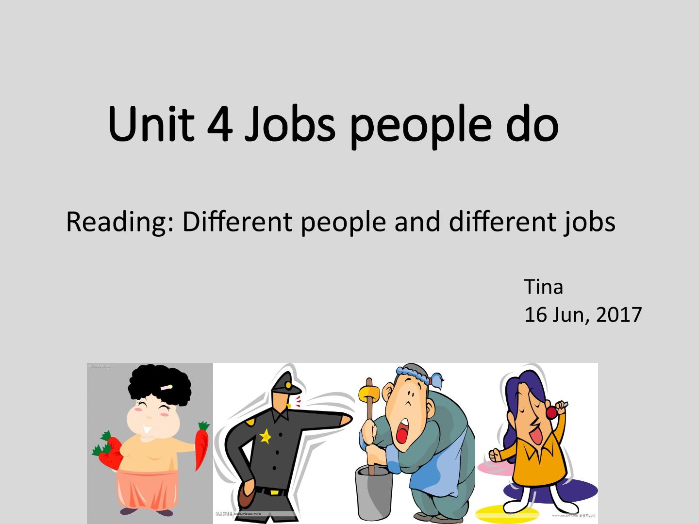 Unit 4 Jobs people do