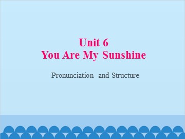 Unit 6 You Are My Sunshine Pronunciation and Structure_课件1